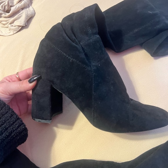 Jefferey Campbell thigh high block heel boots. Suede size 6 - Picture 4 of 4